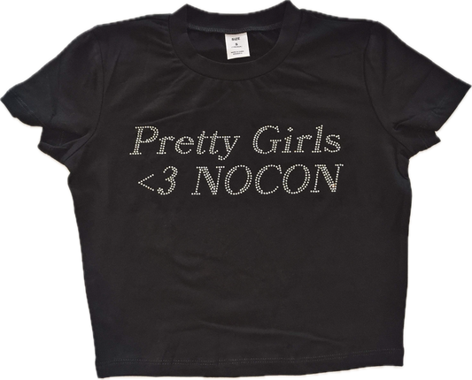 Pretty Girls <3 NOCON Crop Top (Black)